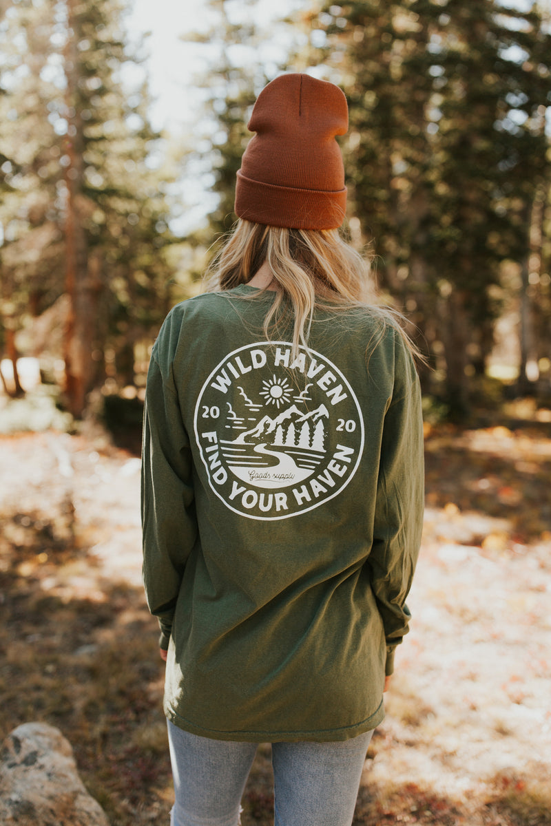 Hemp Long Sleeve "Find Your Haven" T-Shirt