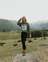 Sage Green Cropped Fleece Hoodie
