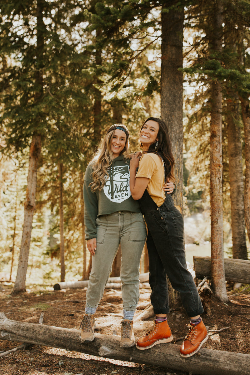 Sage Green Cropped Fleece Hoodie