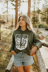 Sage Green Cropped Fleece Hoodie