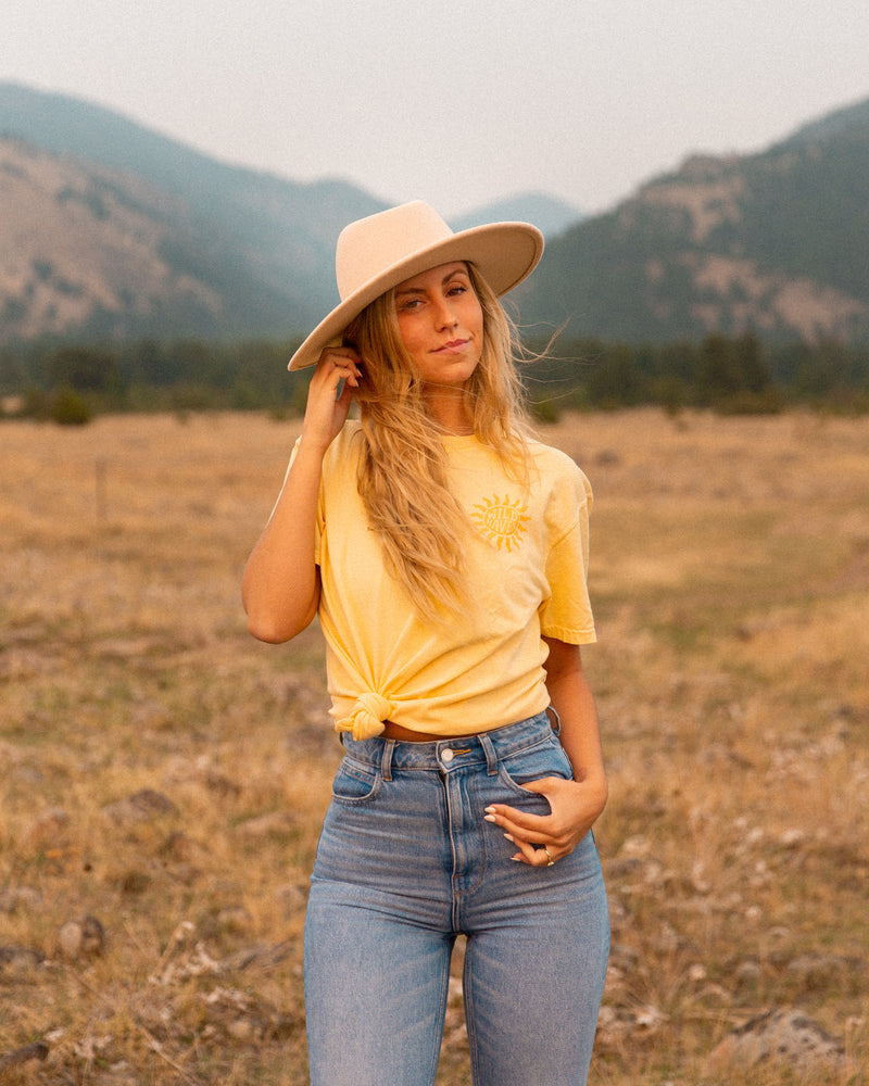 Catch The Sun Short Sleeve T-Shirt in Lemon