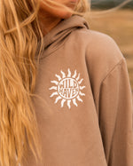 Catch The Sun Tan Drawstring Hoodie